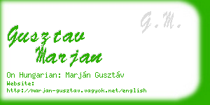 gusztav marjan business card